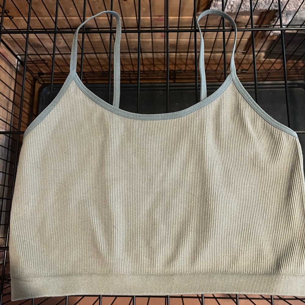 Blue crop top